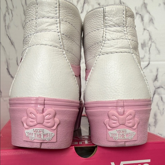Vans Barbie Women's High-Top Sneakers - Light Pink and White - Picture 2 of 6